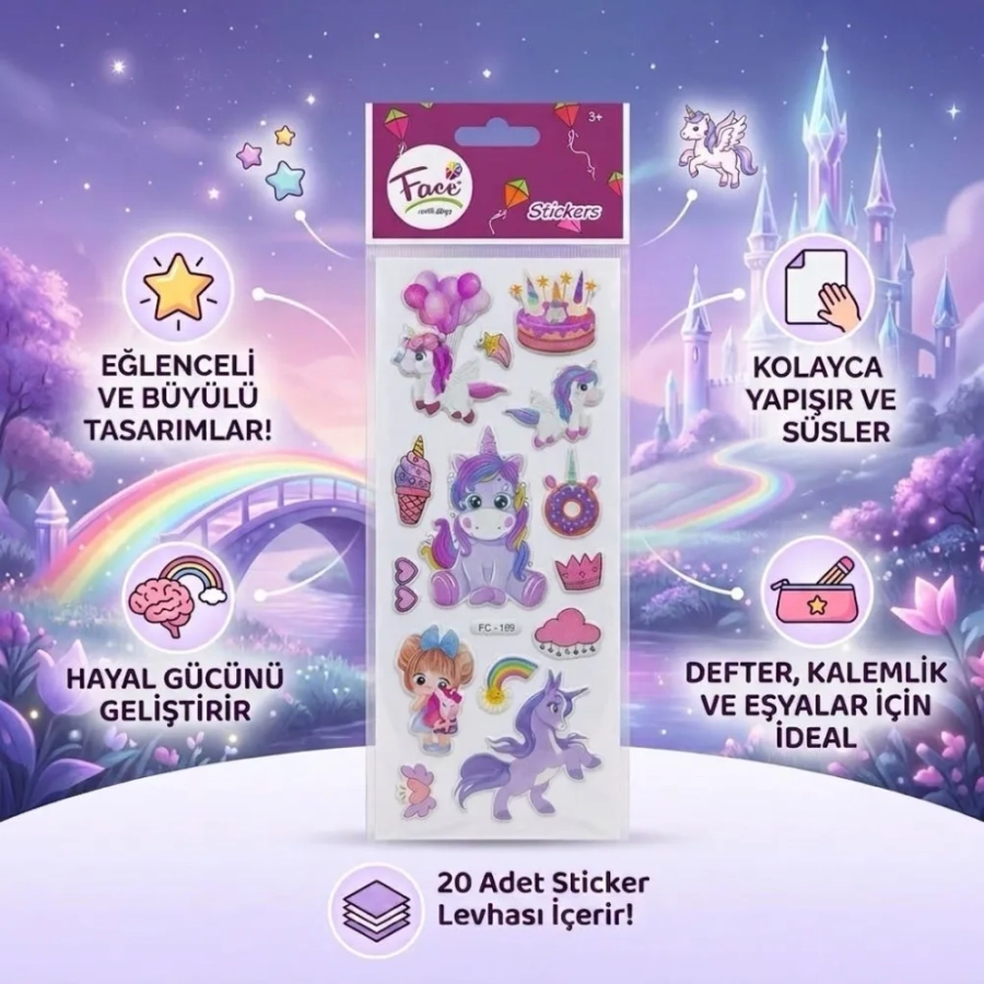 FACE STICKER 20Lİ