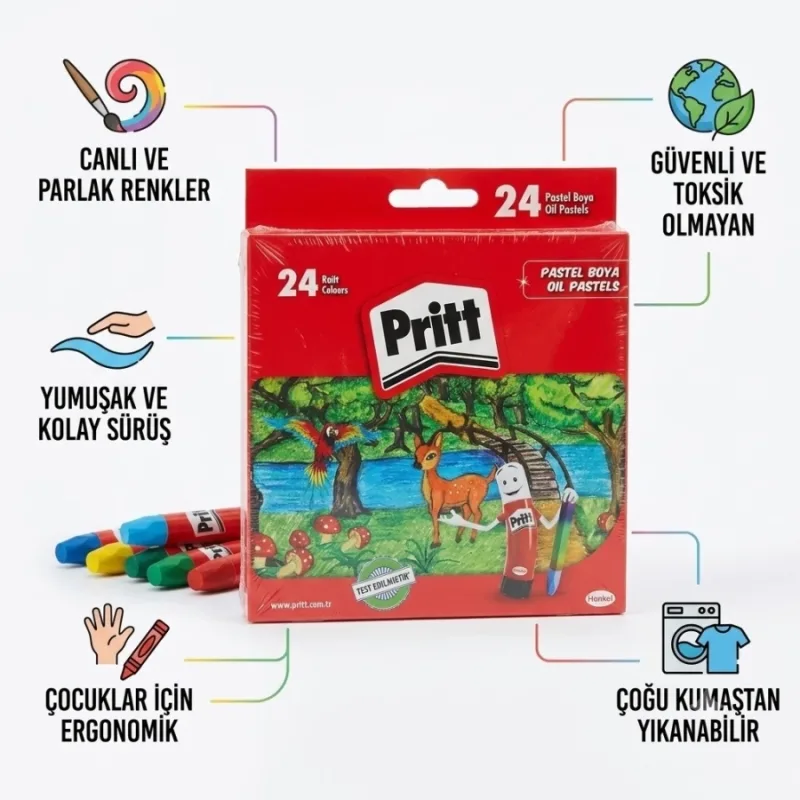 PRİTT PASTEL BOYA 24LÜ KUTU