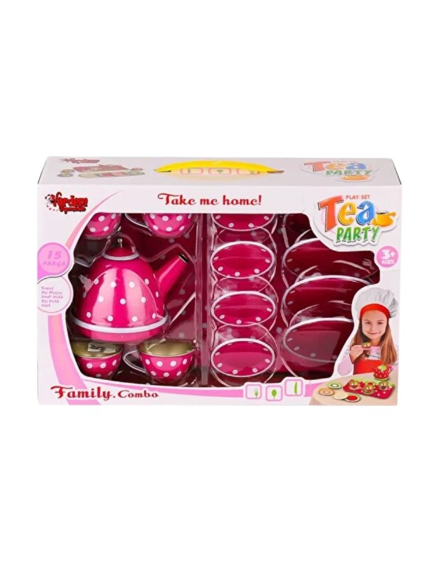 14 PCS RENKLİ METAL ÇAY SETİ