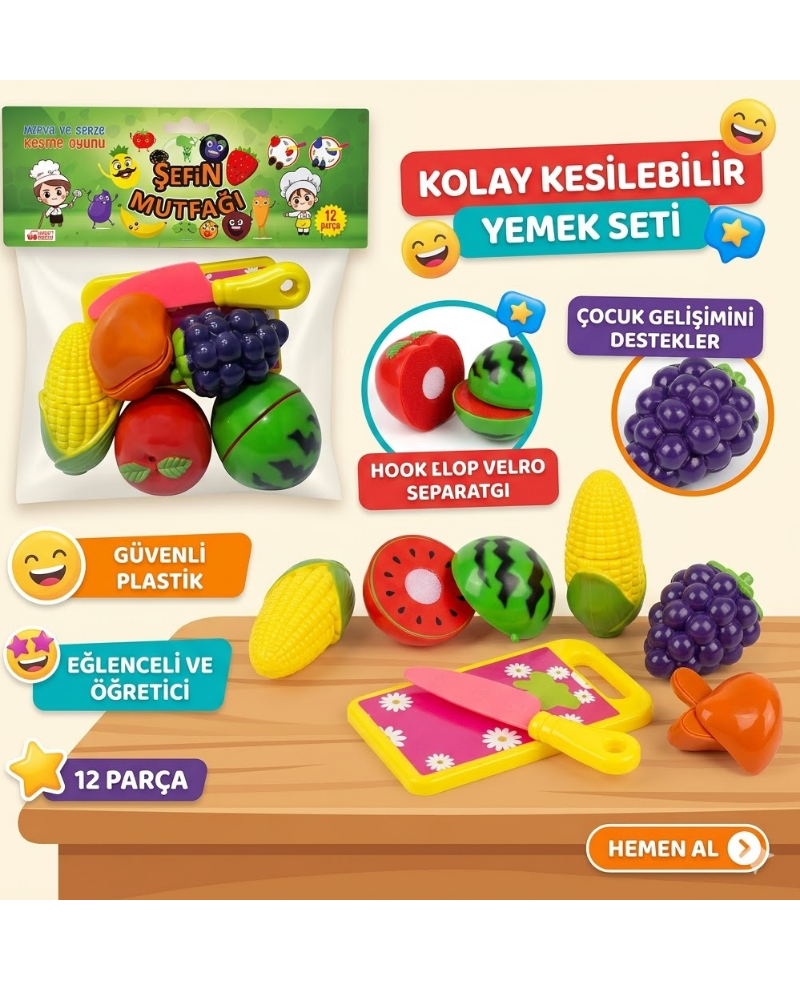 POŞETTE MEYVE KESME SETİ