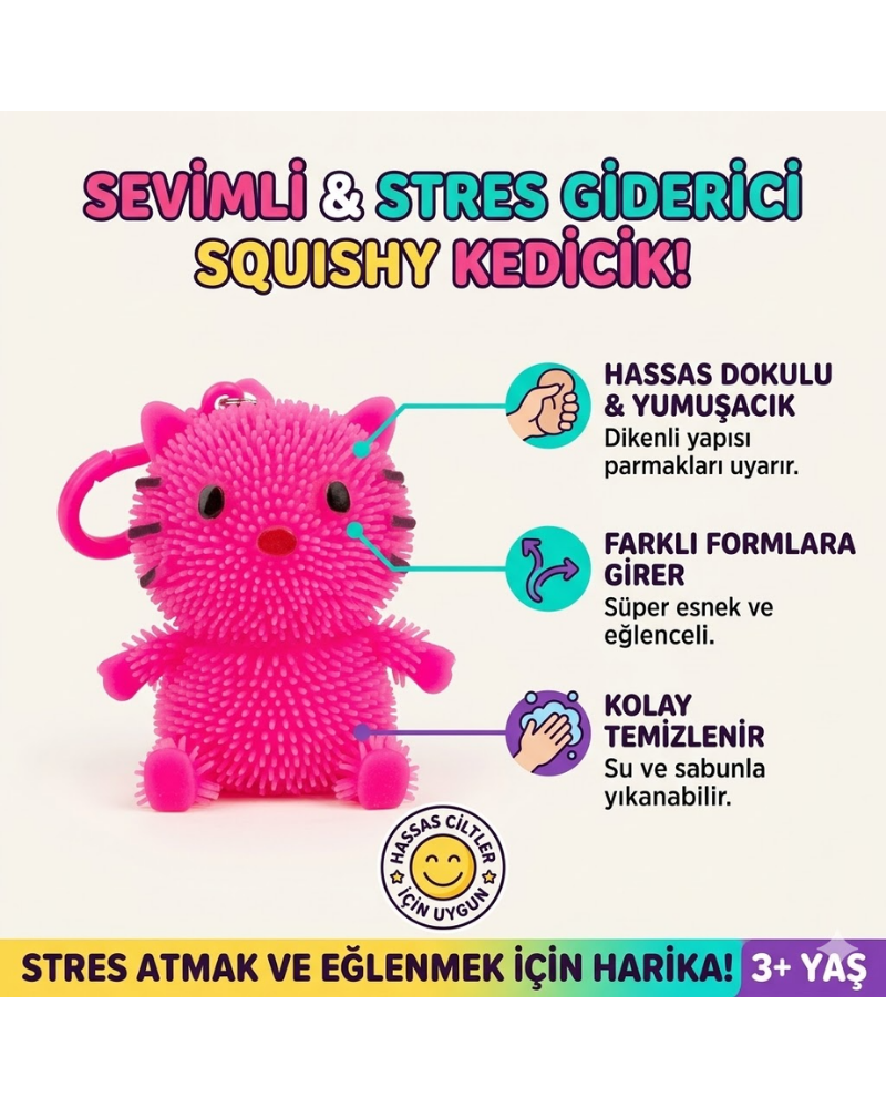 9 CM ELASTİK KEDİ