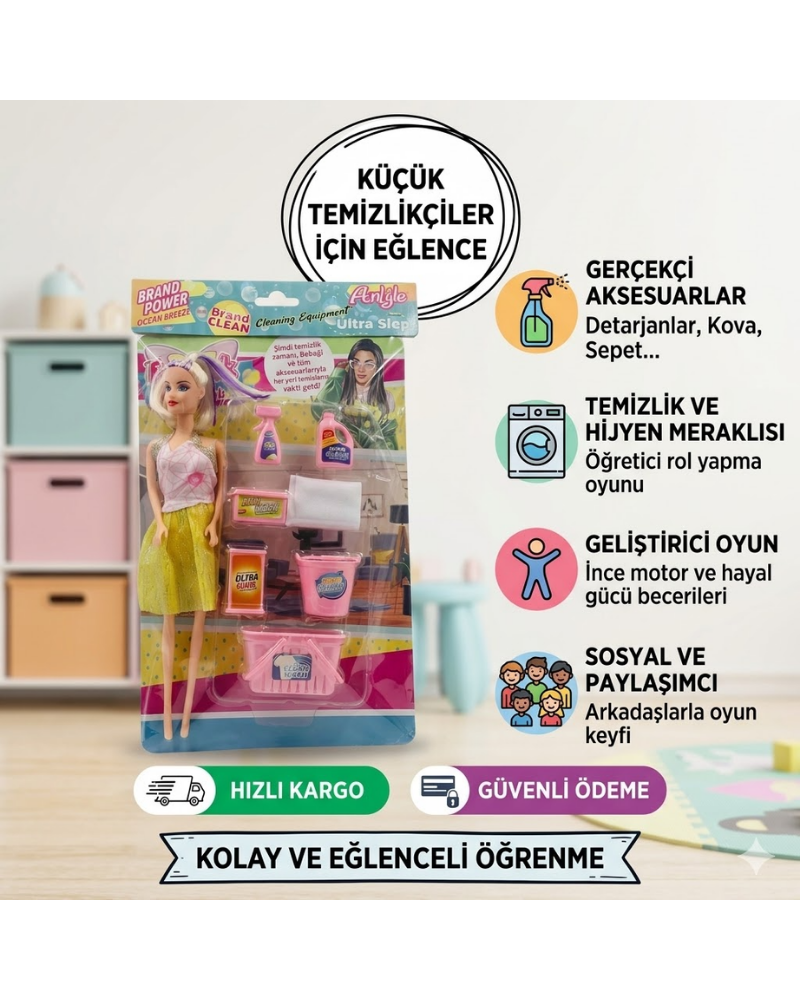 POŞETTE TEMİZLİK SETLİ BEBEK