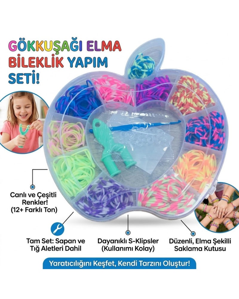 ELMA KUTULU BİLEKLİK SET