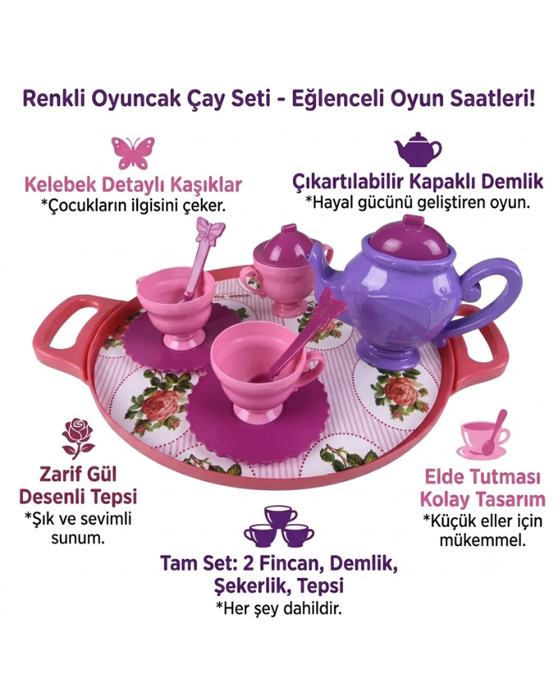 OVAL TEPSİLİ ÇAY SETİ