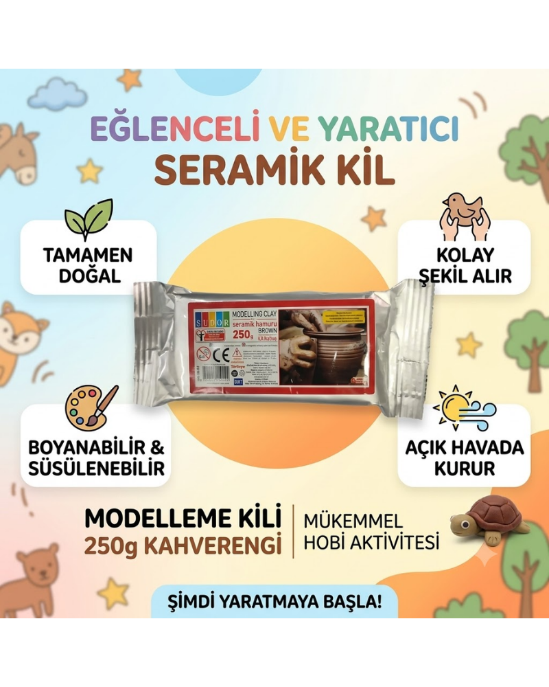 SÜDOR SERAMİK KİL 250GR KAHVE