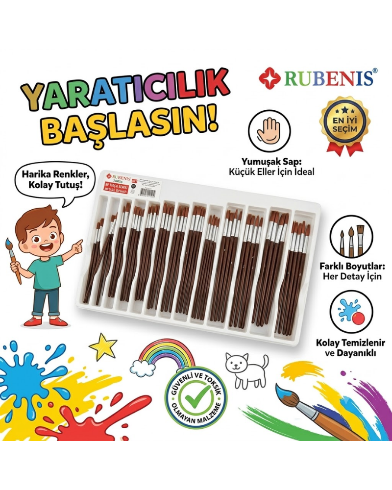 RUBENİS 144LÜ SULU BOYA FIRÇASI
