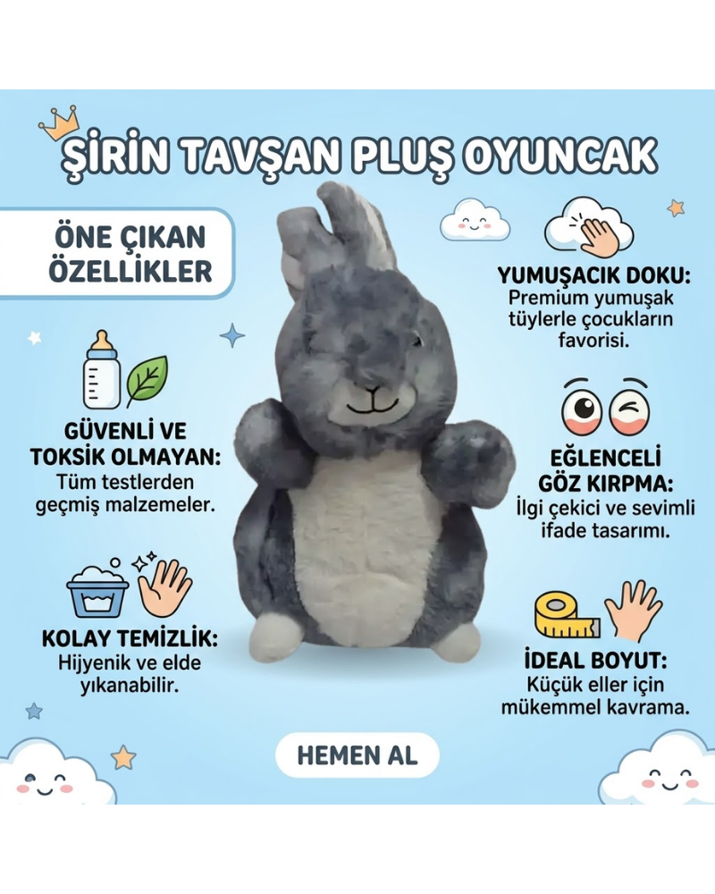 23 CM PELUŞ TAVŞAN