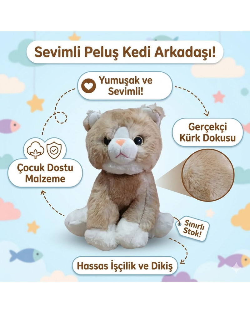 23 CM PELUŞ KEDİ