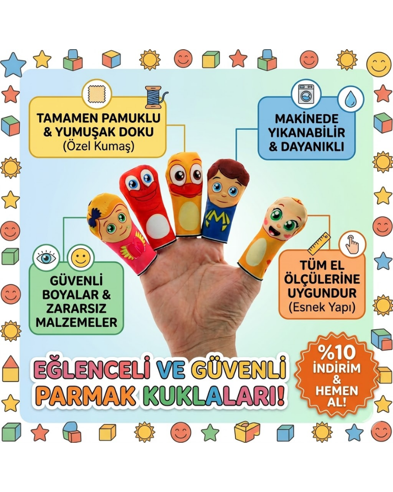 5'Lİ PARMAK KUKLA SETİ