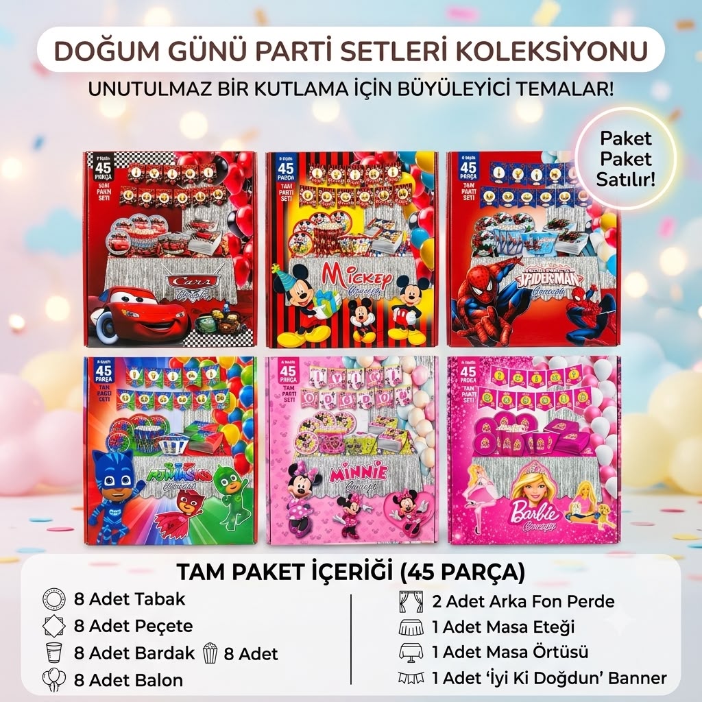 PARTİ SET 45 PCS.KARIŞIK