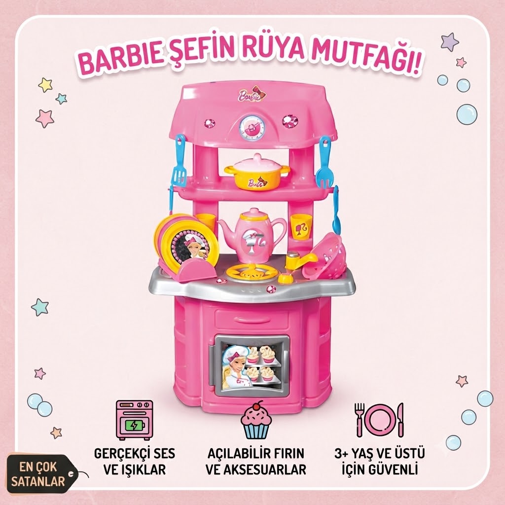 BARBIE ŞEF MUTFAK SET