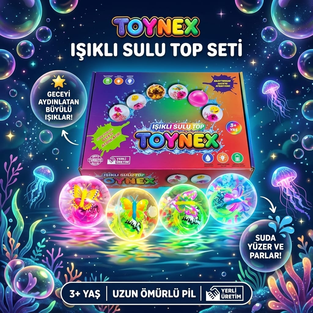 SULU KELEBEK-ÖRDEK IŞIKLI TOP
