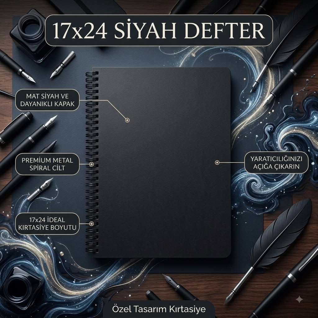 17*24 SİYAH DEFTER A4