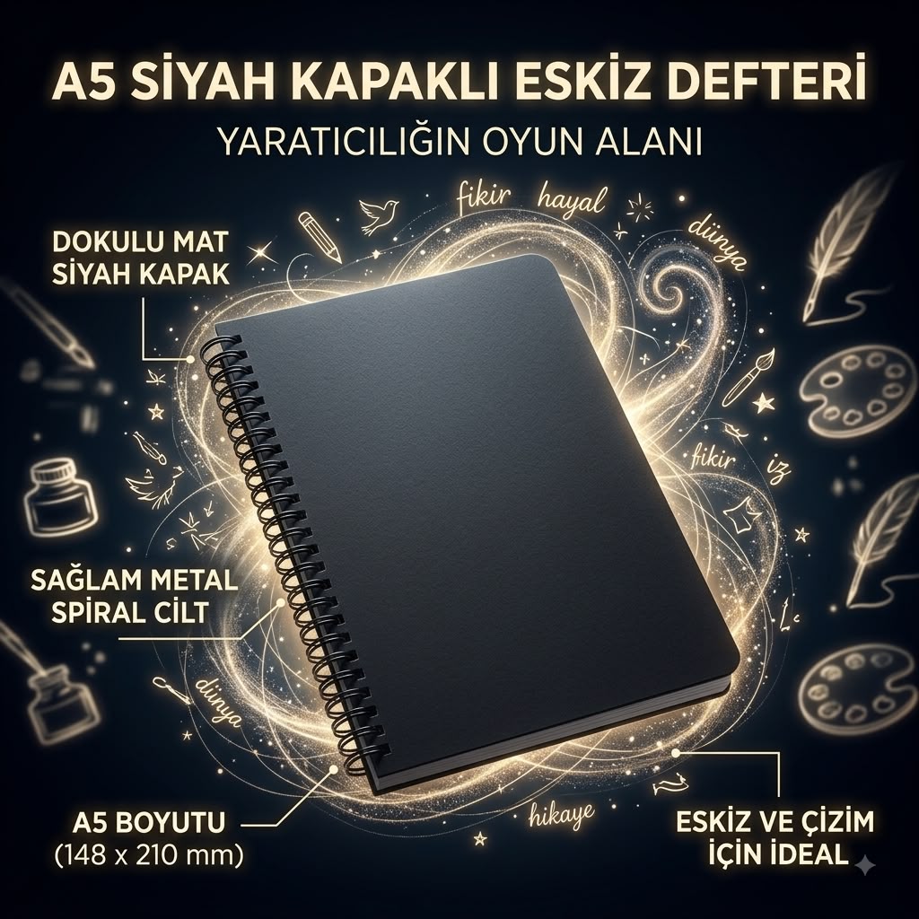 A5 SİYAH DEFTER
