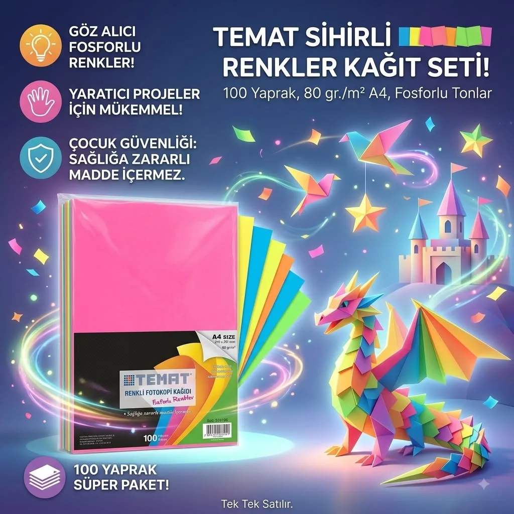 TEMAT RENKLİ FOTOKOPİ KAĞIDI