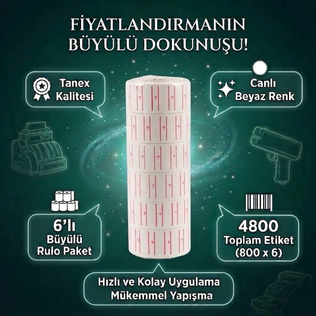 TANEX FİYAT ETİKETİ BEYAZ