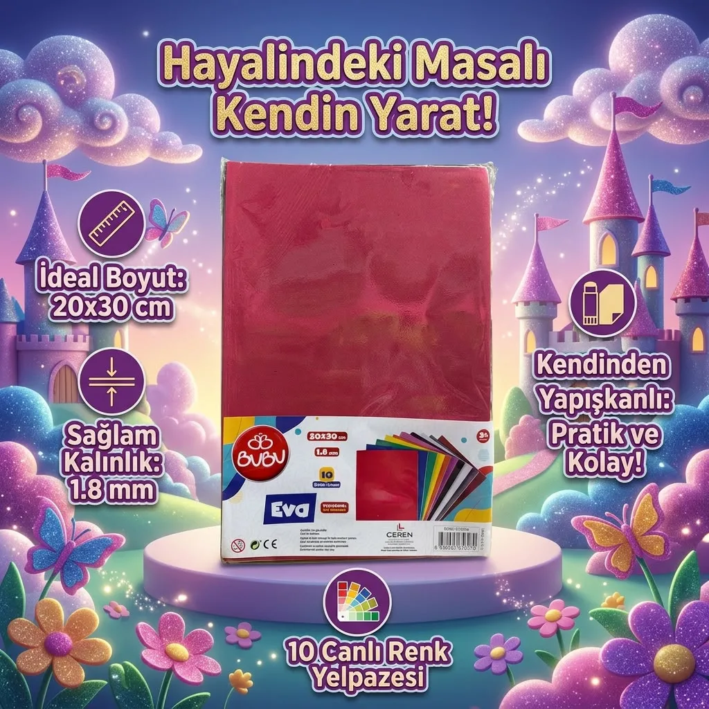 BUBU 10LU YAPIŞKANLI EVA 20*30