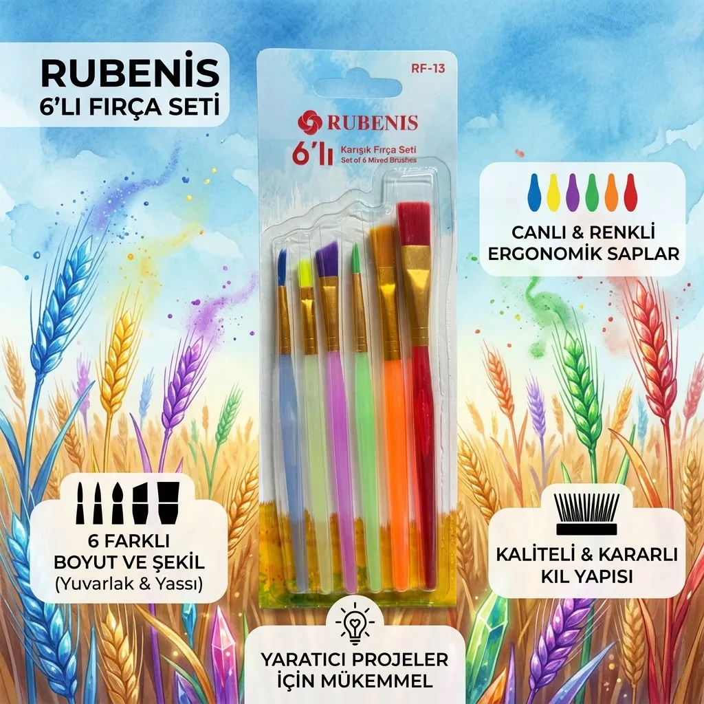 RUBENİS 6LI KARIŞIK SET FIRÇA
