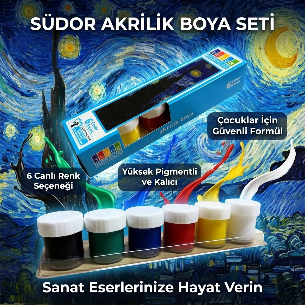 SÜDOR AKRİLİK BOYA SET 6*20ML