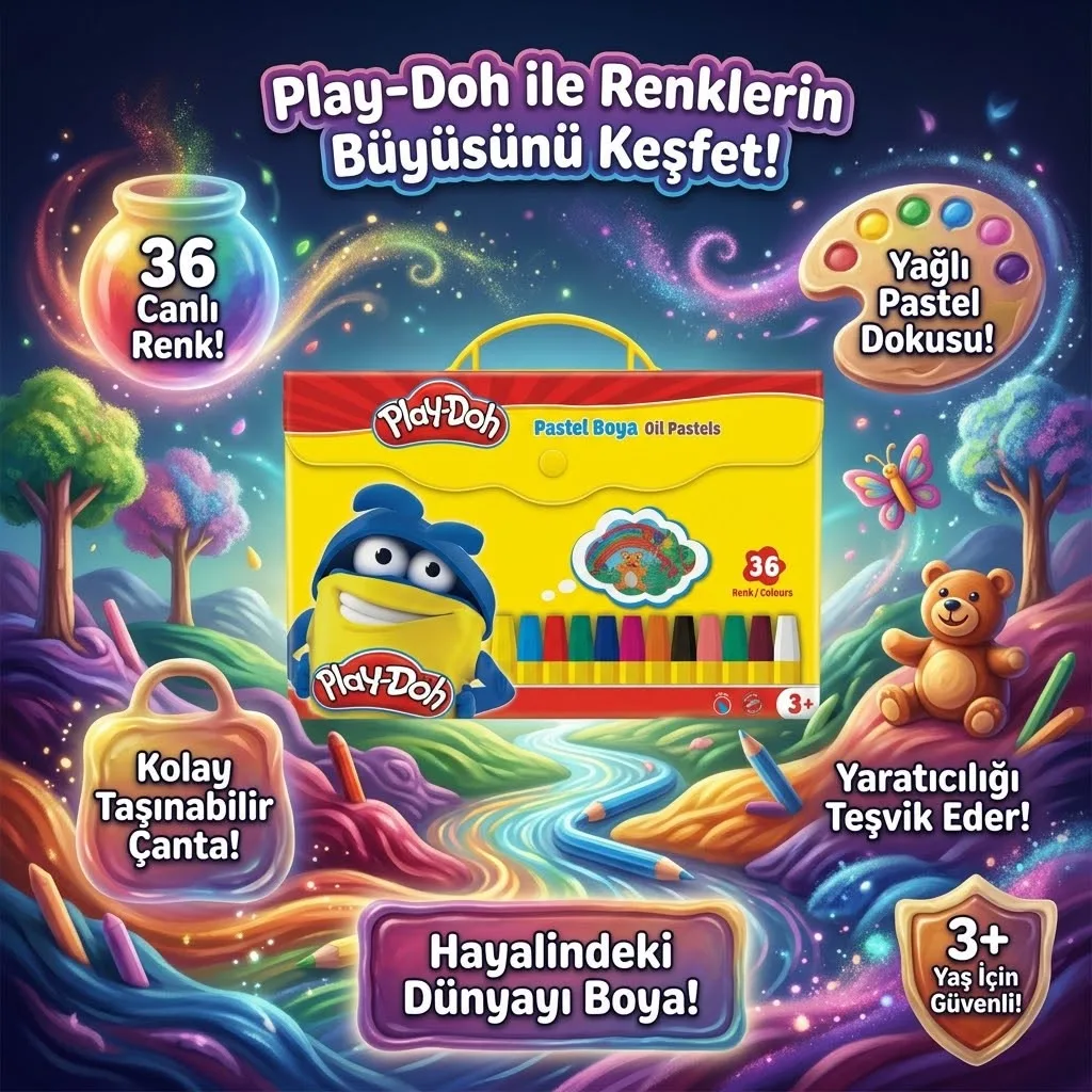 PLAY-DOH 36 LI ÇANTALI PASTEL BOYA