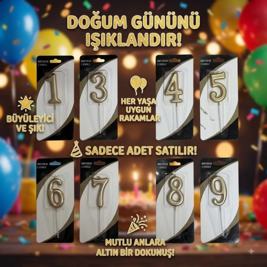 RAKAM BÜYÜK MUM GÜMÜŞ-ALTIN