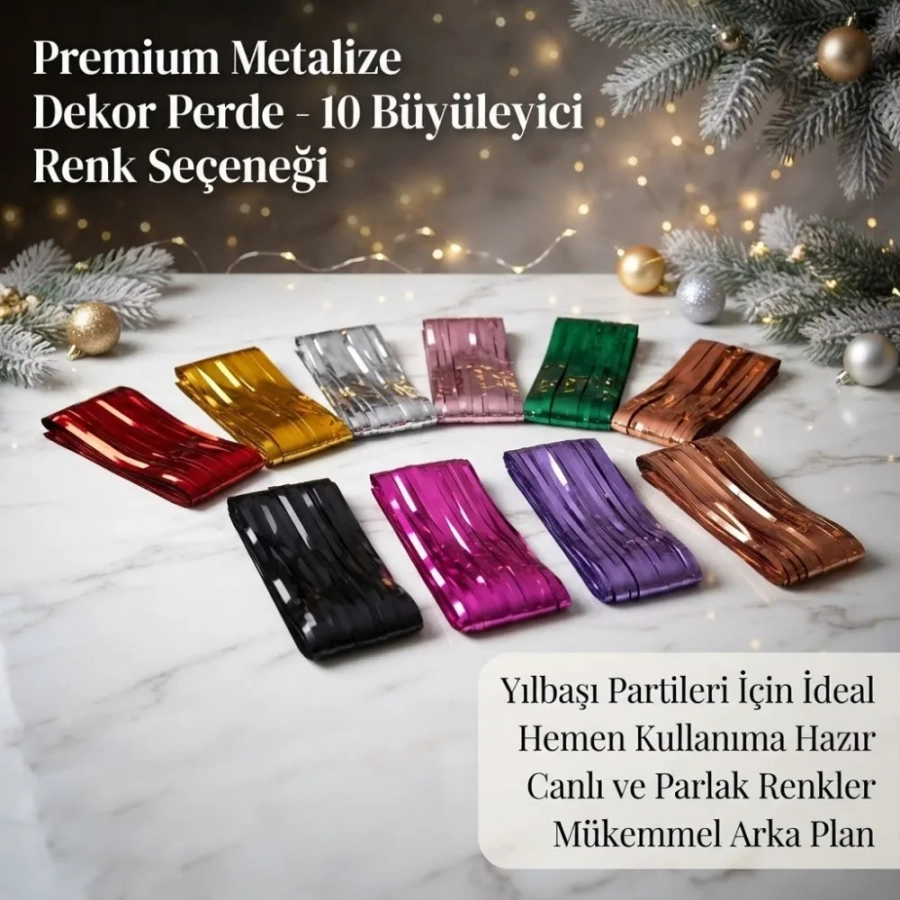 90x200 CM METALİZE DEKOR PERDE