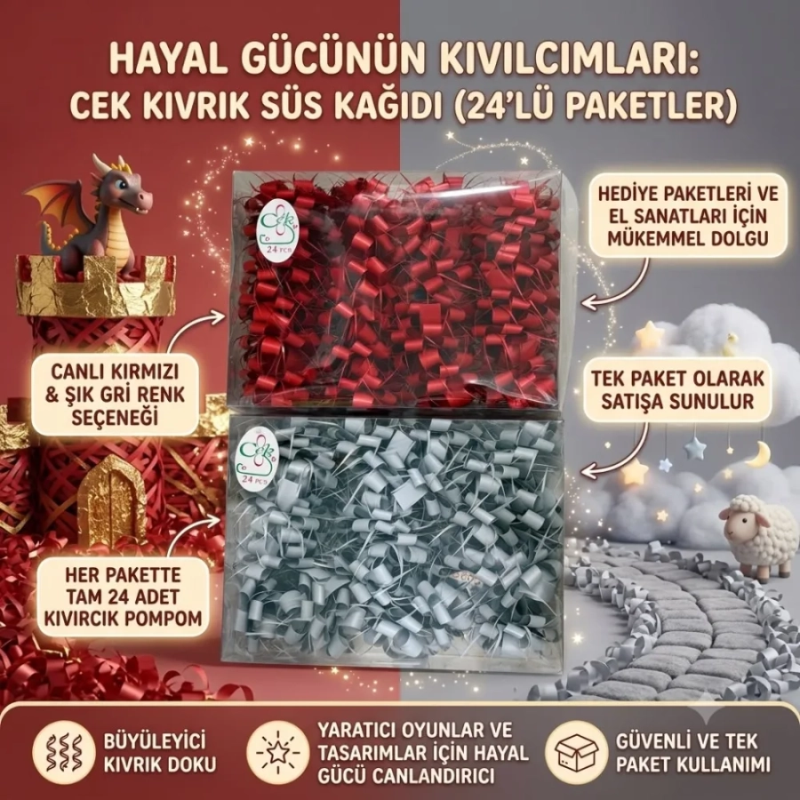 PASTEL POMPOM FİYONK 24LÜ