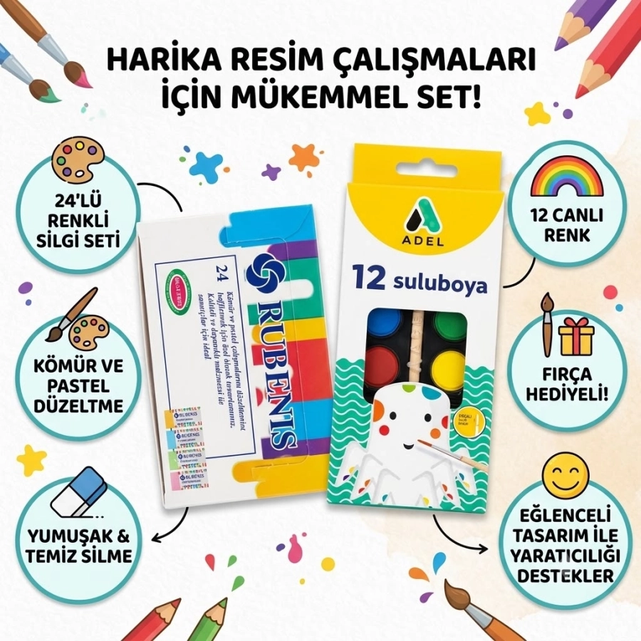 ADEL 12Lİ SULU BOYA