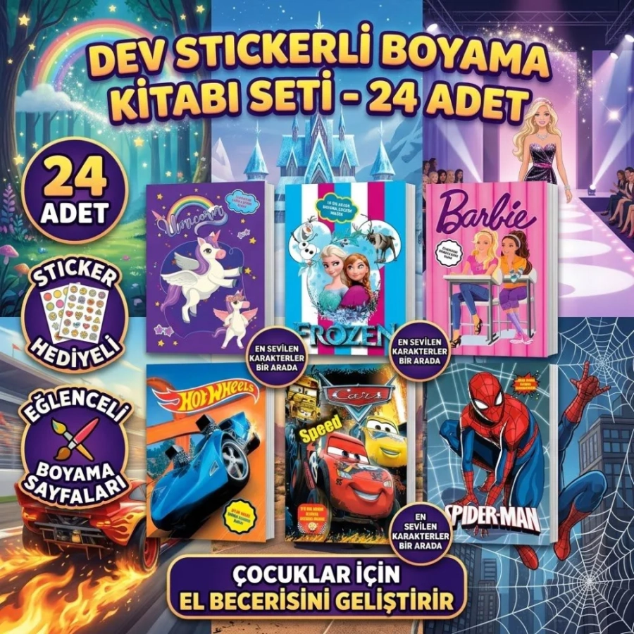 BOYAMA KİTABI 24LÜ STİCKER