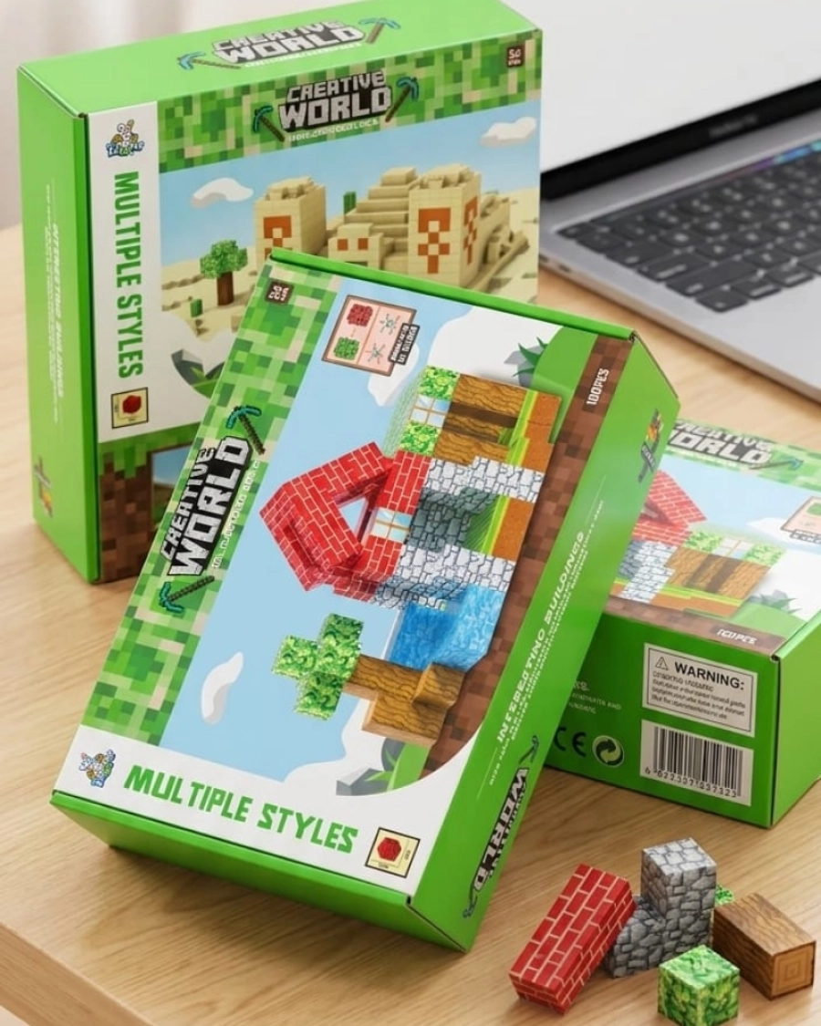 MINECRAFT MAGNETIC BLOCKS 100 PCS