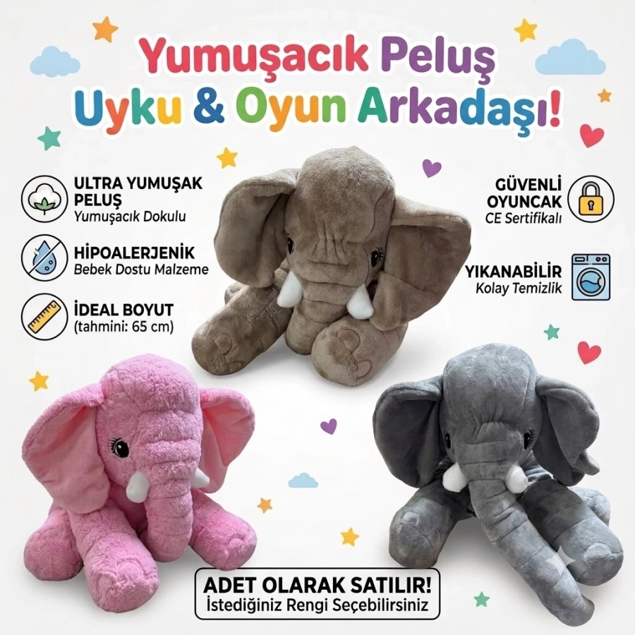 UYKU ARKADAŞIM FİL 65 CM
