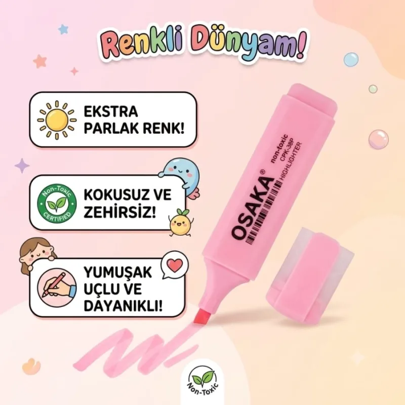 OSAKA FOSFORLU PASTEL KALEM