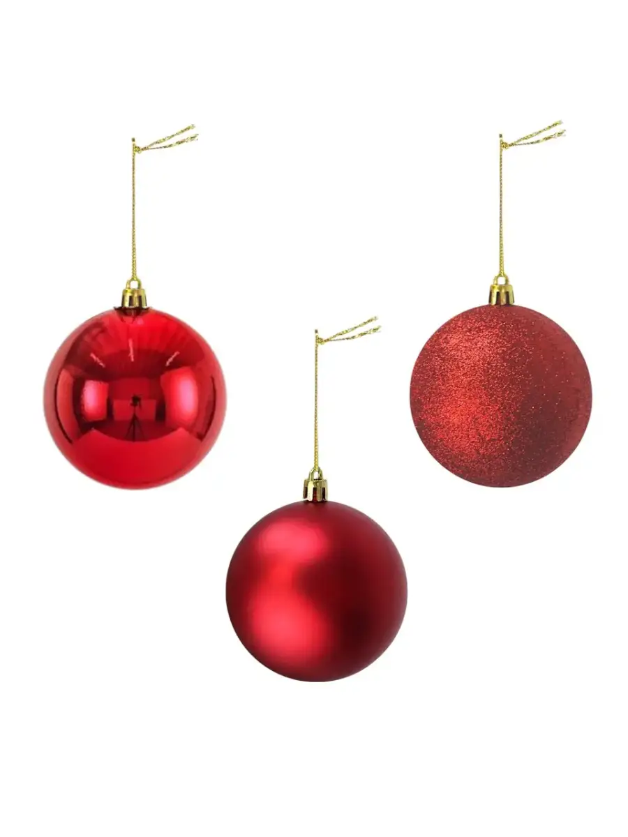 YILBAŞI LÜX TOP 8 CM 6LI KIRMIZI