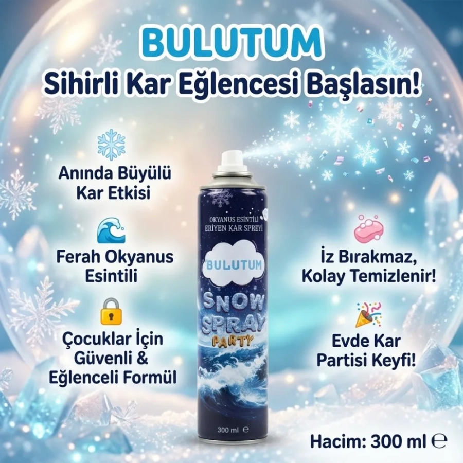 300ML ERİYEN KAR SPREYİ OKYANUS KOKU