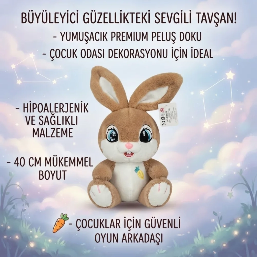 SEVİMLİ TAVŞAN PELUŞ 40 CM