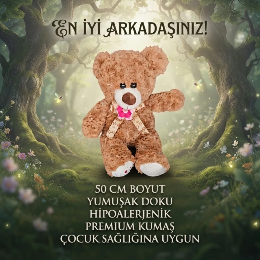 AYICIK KURDELELİ PELUŞ 50 CM