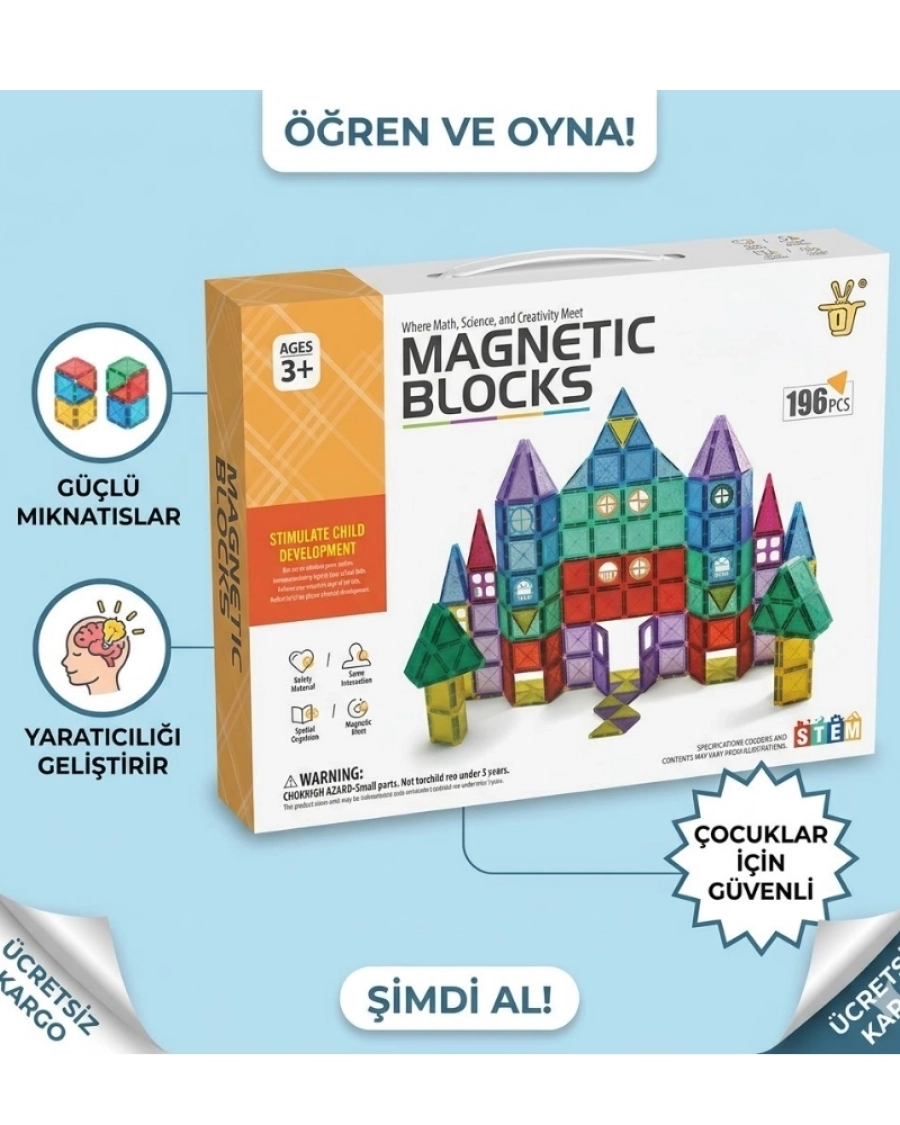 MAGNETIC BLOKS 196 PCS