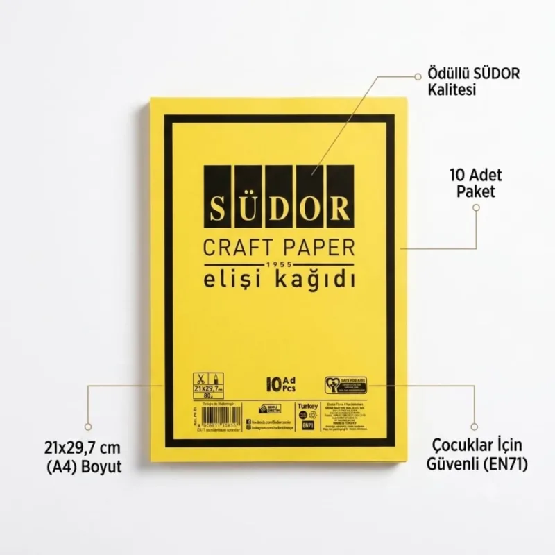 SÜDOR ELİŞİ KAĞIDI A4 10LU 80G