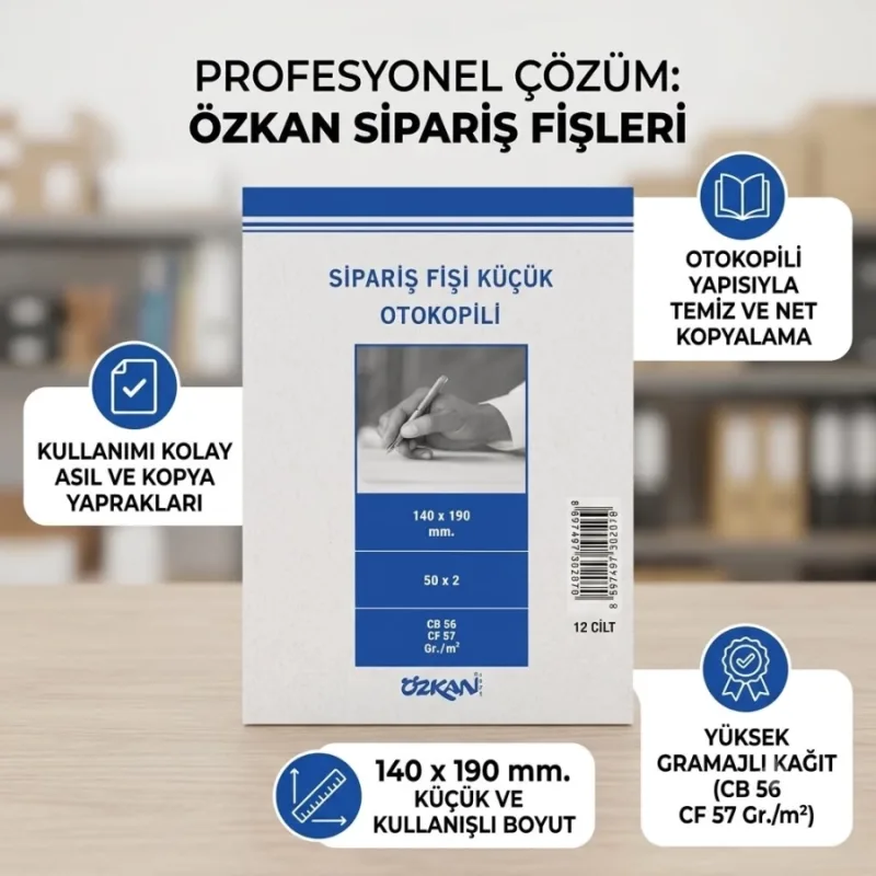 SİPARİŞ FİŞİ KÜÇÜK OTOKOPİLİ 50*2