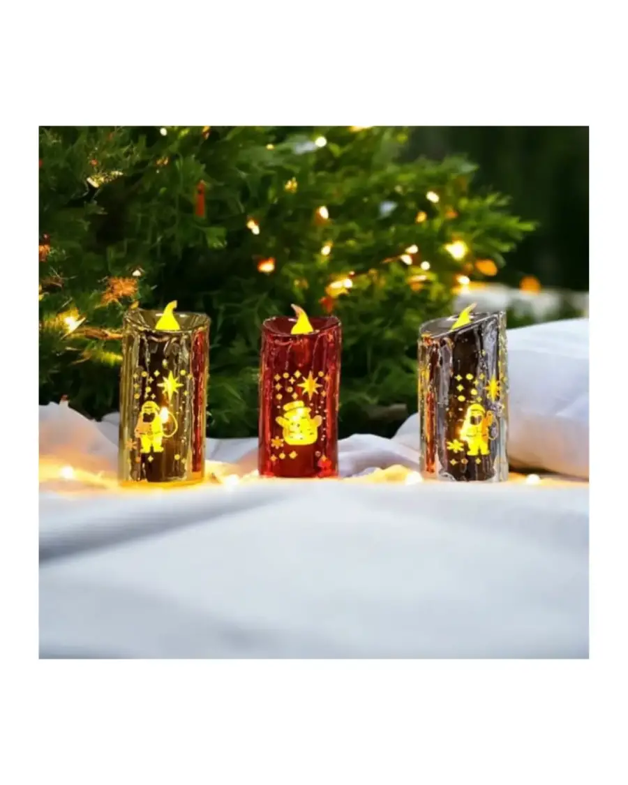YILBAŞI METALİK LED MUM