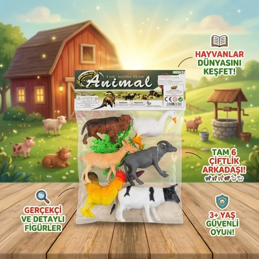 POŞETLİ ÇİFTLİK HAYVANLARI SET