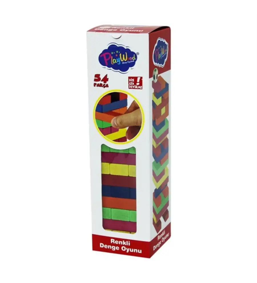 AHŞAP RENKLİ DENGE OYUNU