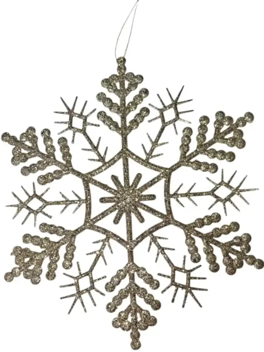 28 CM KAR MOTİF ŞAMPANYA-GOLD