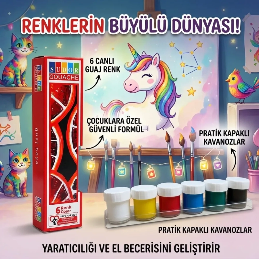 SÜDOR GUAJ BOYA SET 6*20 ML