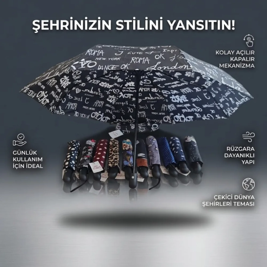 TAM OTO. BAYAN ŞEMSİYE 8 TEL