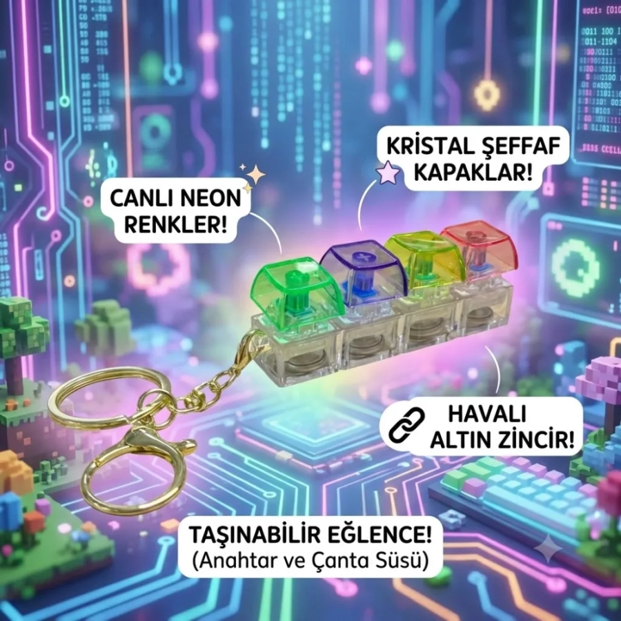 RENKLİ 4LÜ KLAVYE STRES ÇARKI
