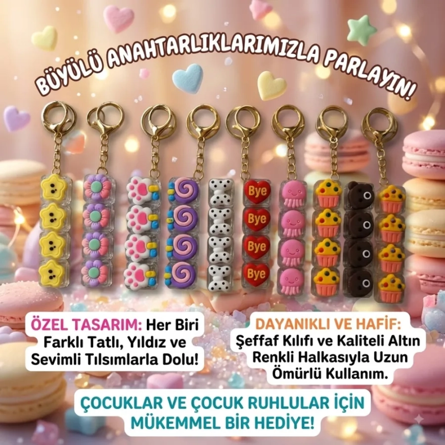 FİGÜRLÜ 4LÜ KLAVYE STRES ÇARKI