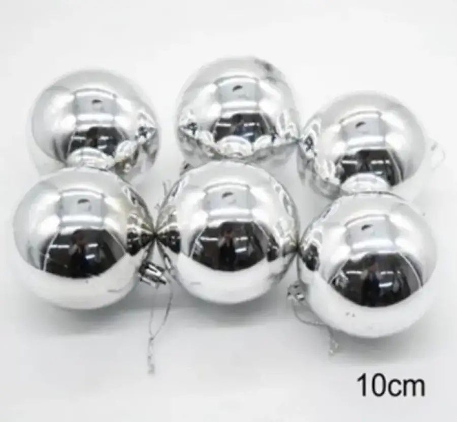 10 CM 6LI GÜMÜŞ TOP