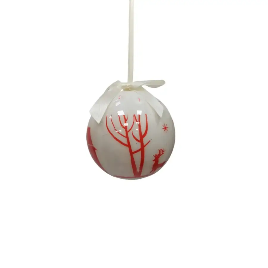 BEYAZ GEYİK DESENLİ 8 CM TOP