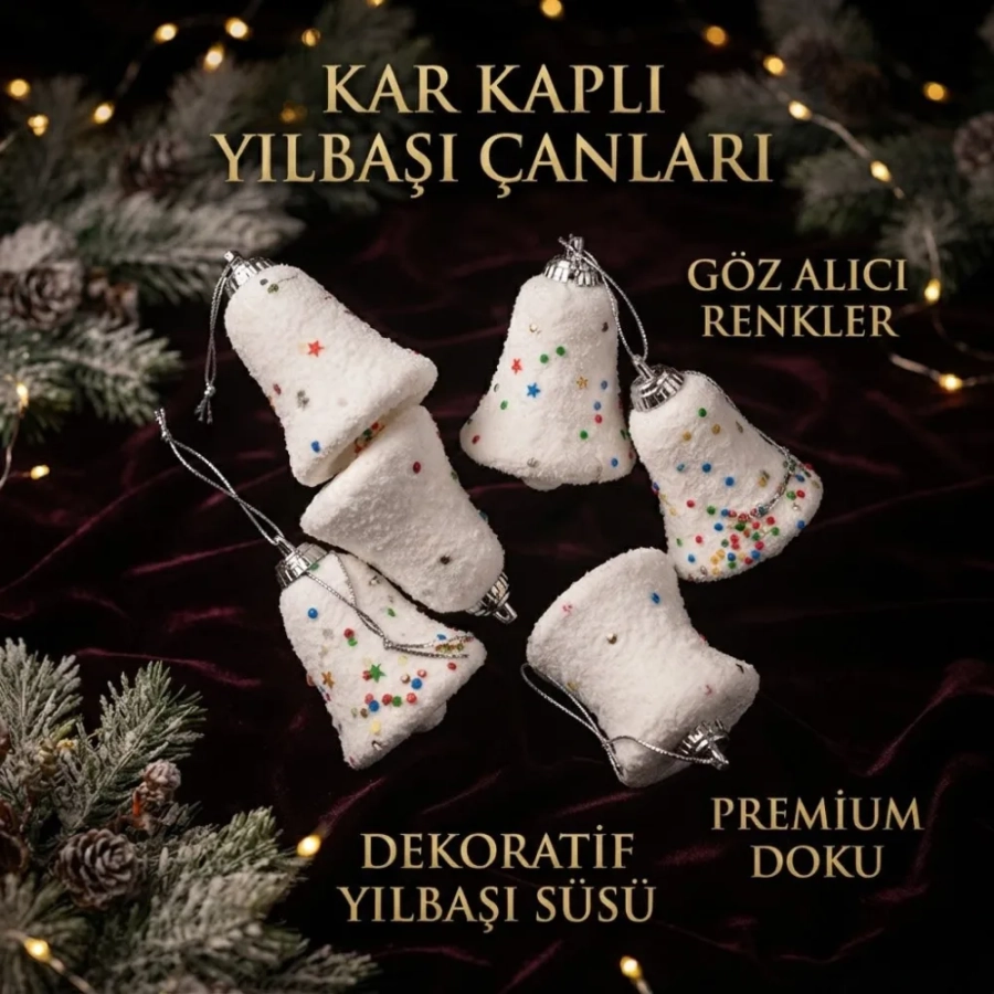 AĞAÇ SÜSÜ SEDEF ÇAN 6LI